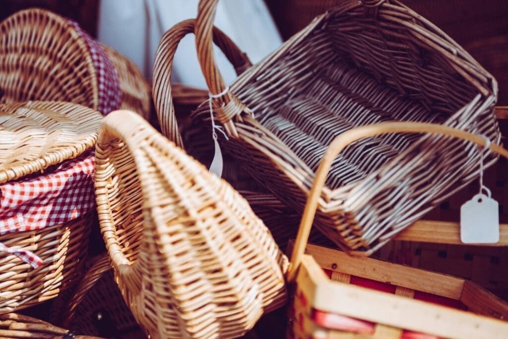 Handcrafted woven baskets