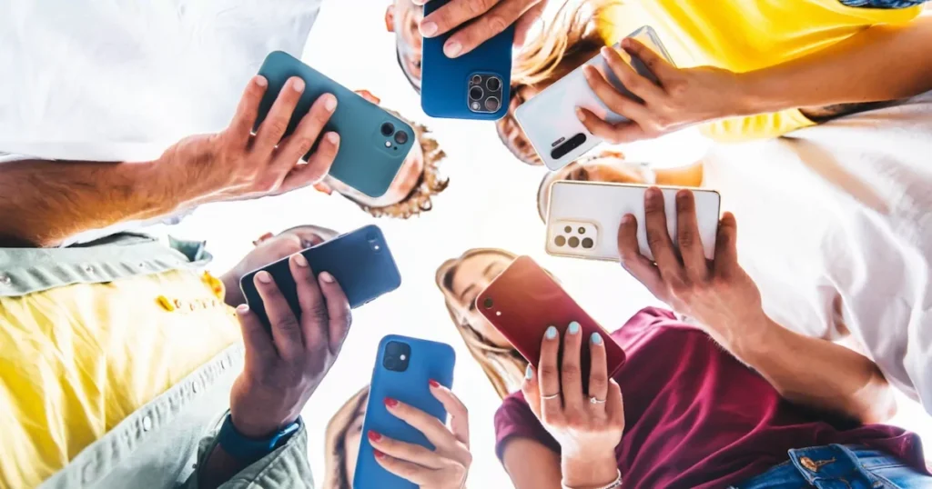 Gen Z user scrolling through Instagram, selecting posts to archive for a cleaner, curated profile.