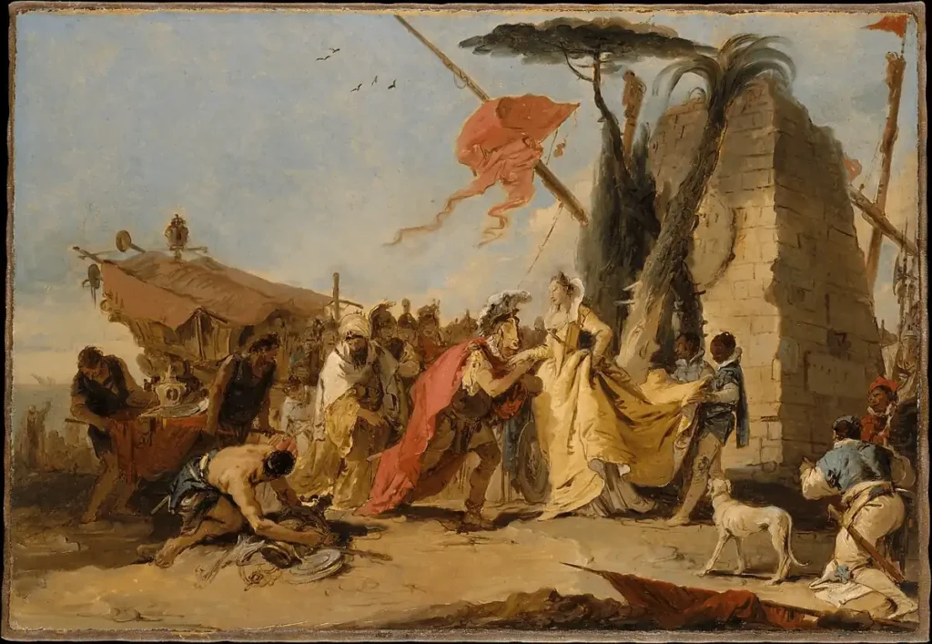The Meeting of Antony and Cleopatra by Giovanni Battista Tiepolo. Photo: MET Museum