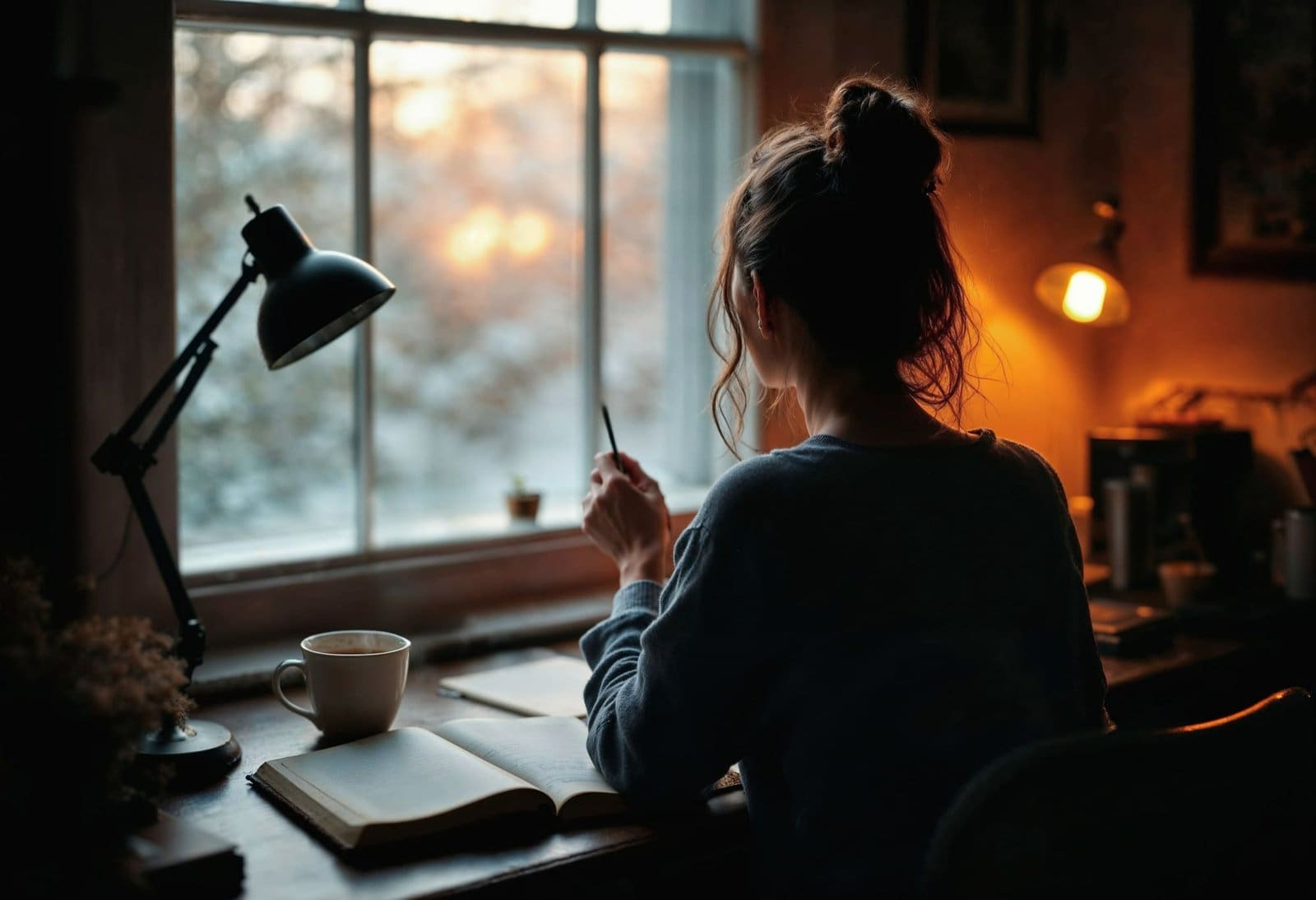 Healing through writing during an emotionally hard day at a quiet desk