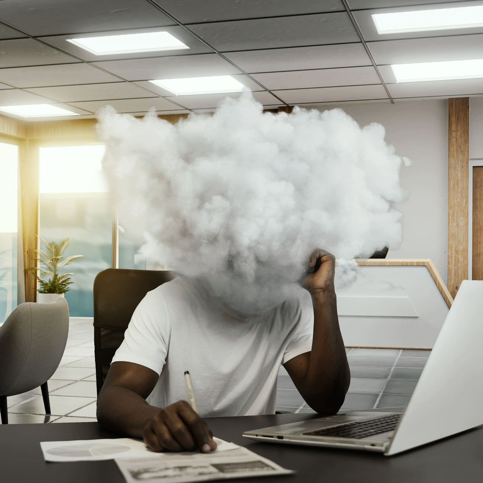 Stress management for creatives: visual of internal vs external anxiety at work